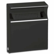 ROSSIGNOL Cendrier mural Kopa 2 litres pour extérieur - Dimensions L23 x H28,2 x P6 cm Gris maganèse