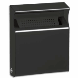 ROSSIGNOL Cendrier mural Kopa 2 litres pour extérieur - Dimensions L23 x H28,2 x P6 cm Gris maganèse