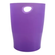 EXACOMPTA Corbeille à papier ECO 15 LViolet translucide - Diamètre 26 cm, hauteur 33,5 cm