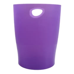 EXACOMPTA Corbeille à papier ECO 15 LViolet translucide - Diamètre 26 cm, hauteur 33,5 cm