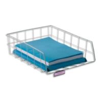 ALBA Corbeille à courrier en fil metal CORMM - Dimensions : L29 x H11,5 x P36 cm