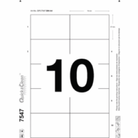 AVERY Boîte de 100 inserts pour badges imprimables bords lisses 47 x 75 mm