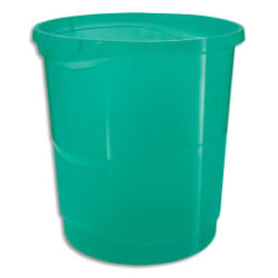 ESSELTE Corbeille à papier 14L COLOUR'ICE Vert. Dimensions (lxhxp) : 28,5x30,5x32,5cm