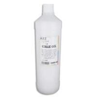 ART PLUS Flacon de 1 litre de colle gel transparente lavable, ne coule pas