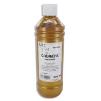 ART PLUS Flacon de 500 ml de gouache métalisée couleur bronze