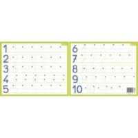 CBG Ardoise Blanche effaçable à sec format 21 x 26,5cm, avec les chiffres de 1 à 10
