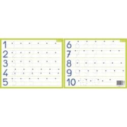 CBG Ardoise Blanche effaçable à sec format 21 x 26,5cm, avec les chiffres de 1 à 10