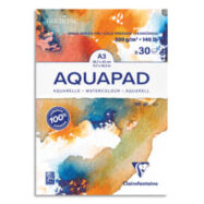 CLAIREFONTAINE Bloc GOLDLINE AQUA 300g grain moyen fin A3 30F