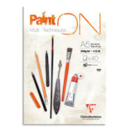 CLAIREFONTAINE Bloc PAINT'ON encollé A5 40F 250g blanc