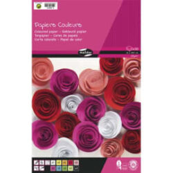 CLAIREFONTAINE Bloc de 30 feuilles de papier couleur 130g format A4 assorties