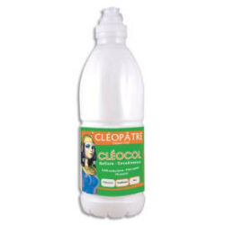 CLEOPATRE Colle Blanche vinylique / flacon de 1 litre Super Vinylique Blanche
