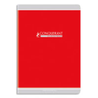 CONQUERANT 9 Cahier de devoirs, agrafé, 21x29,7 cm, 48p, 90g, séyès, couverture carte assortis 4 couleurs