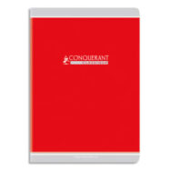 CONQUERANT 9 Cahier de devoirs, agrafé, 21x29,7 cm, 48p, 90g, séyès, couverture carte assortis 4 couleurs