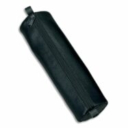 JUSCHA Trousse ronde en cuir 21x6cm. Coloris Noir