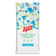 AJAX Paquet de 50 lingettes multi-surfaces et antibactérien SDB, biodégradables, fraîcheur Freesia
