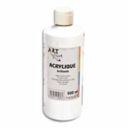 ART PLUS Acrylique brillante 500ml Blanc