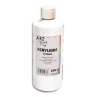 ART PLUS Acrylique brillante 500ml Blanc