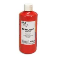 ART PLUS Acrylique brillante 500ml Rouge vif
