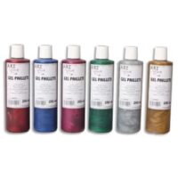 ART PLUS Boîte de 6 x 250ml de gel pailleté couleurs assorties