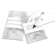 Boîte de 1000 sacs fermeture rapide polyéthylène 50 µm bandes Blanches 12 x 18 cm transparent