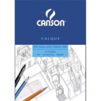 CANSON Bloc papier calque Satin 25 feuilles grand format A4 90g