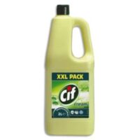 CIF PROFESSIONAL Flacon crème à récurer 2 Litres XXL parfum Citron, toutes surfaces lavables