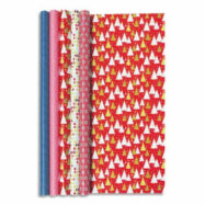 CLAIREFONTAINE Paquet de 10 rouleaux de papier cadeau alliance 2x0,7m assortis