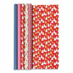 CLAIREFONTAINE Paquet de 10 rouleaux de papier cadeau alliance 2x0,7m assortis