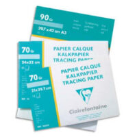 CLAIREFONTAINE Pochette de 10 feuilles 95g papier calque format A3