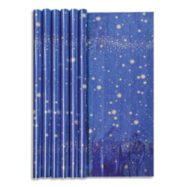 CLAIREFONTAINE Rouleau papier cadeau CIEL ETOILE 60g. Dimensions 1,5 x 0,70m. Coloris Bleu métal