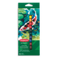 DERWENT ACADEMY Set de 12 tubes 12ml de peinture acrylique assortie