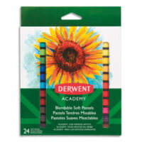 DERWENT ACADEMY Set de 24 pastels tendres, couleurs assorties