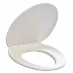 DURABLE Abattant WC universel en polypropylène Blanc - L390 x H40 x P450 mm