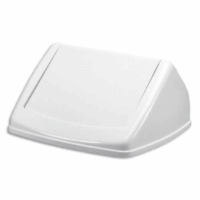 DURABLE Couvercle basculant Durabin Lid Square 40 en polypropylène - L33 x H17 x P33 cm - Blanc
