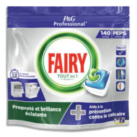 FAIRY Boîte de 140 dosettes tout en un pour lave-vaisselle tous cycles, sachet hydrosoluble