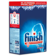 FINISH Paquet de 4KG de sel régénérant pour lave-vaisselle, lutte contre les dépôts de calcaire