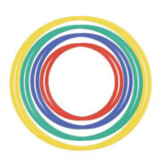 FIRST LOISIRS Lot de 6 cerceaux plats diamètre 60cm, coloris assortis