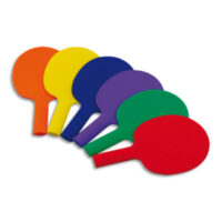 FIRST LOISIRS Lot de 6 raquettes ping pong en plastique, couleurs assorties