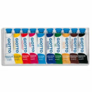 GIOTTO Boîte rigide packebordable de 10 tubes 10ml de gouache, coloris assortis