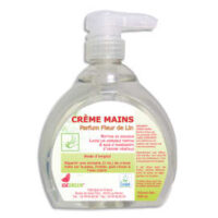 Flacon poussoir 500ml Crème lavante pour les mains parfum Fleur de lin