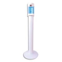 PRODIFA Borne de désinfection sans contact des mains : un diffuseur spray + pied + socle + piles