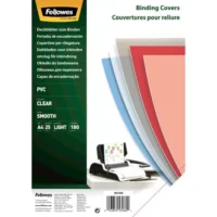 FELLOWES Boîte de 25 couvertures transparentes PVC format A4 180 microns 5380001