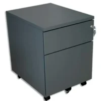 PIERRE HENRY Caisson mobile 2 tiroirs dont 1 pour dossiers suspendus L41,7 x H56,5 x P54,1 cm anthracite