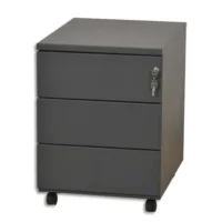 PIERRE HENRY Caisson mobile 3 tiroirs - Dimensions : L41,7 x H56,5 x P54,1 cm anthracite