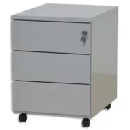 PIERRE HENRY Caisson mobile 3 tiroirs - Dimensions : L41,7 x H56,5 x P54,1 cm Gris perle