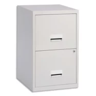 PIERRE HENRY Classeur pour DS 2 tiroirs Gris, poignée vague, fermeture sélective, L40 x H66 x P40 cm