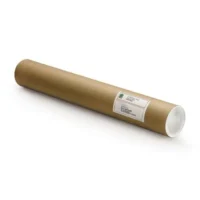 Tube d'expédition en carton 72g avec embouts emboîtables plastique Blanc, Format A4/A3 : D4 x L31 cm