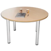 Table ronde diamètre 120 cm 4 pieds alu