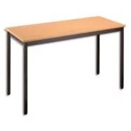Table polyvalente rectangulaire 140 x 70 cm hêtre/Noir