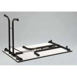 SODEMATUB Table polyvalente pliante rectangulaire 120 x 70 cm hêtre/Noir